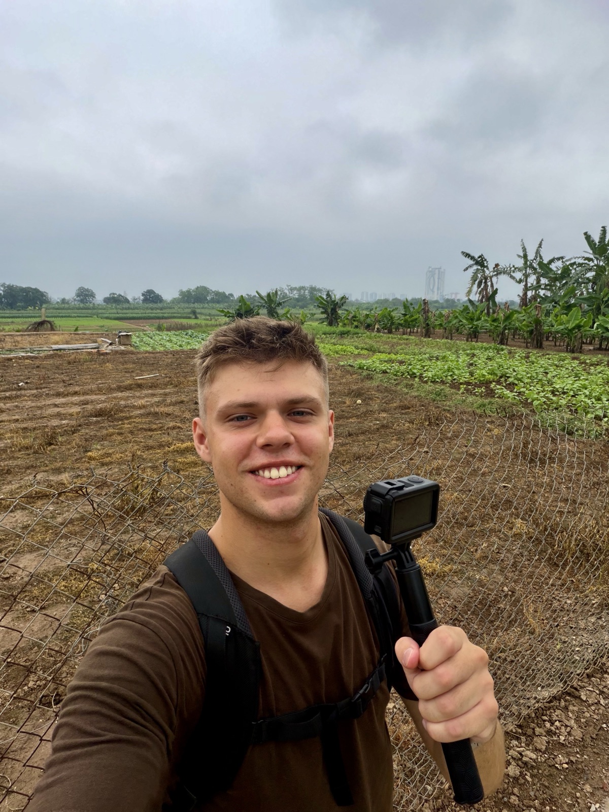 Daniel Musil s GoPro na tyči v thajské krajině